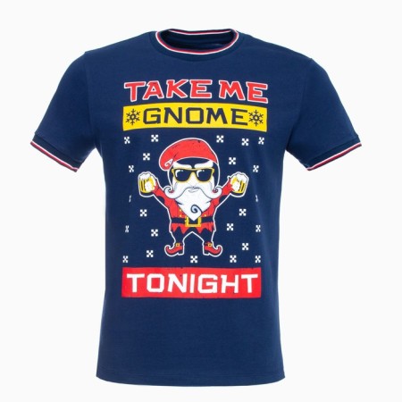 New Year's T-shirt, dark blue color, size 54-3