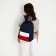 School textile school with a colored pocket, 30x39x12 cm, blue, burgundy, white