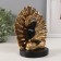 Souvenir Polystone "Buddha. Palm sheet" gold and black 14.5x9x17.5 cm