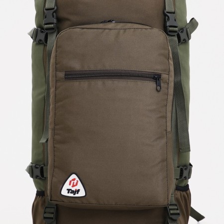 Tourist backpack, TAIF, 80 liters, cord department, external pocket, 2 side pockets, olive color-8
