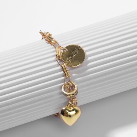 Bracelet Metal "Smile", color gold, 19 size-1