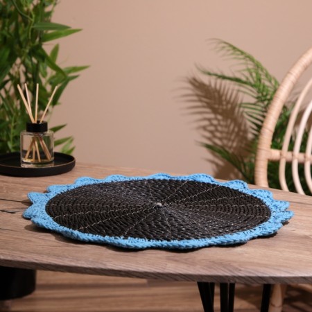 Wicker rug round 38 cm-4