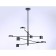 LED LED suspended Ambrella Light, Linetech, FL51689, 8XLED, 48 W, 3600LUM, 3000-6400K, black color black