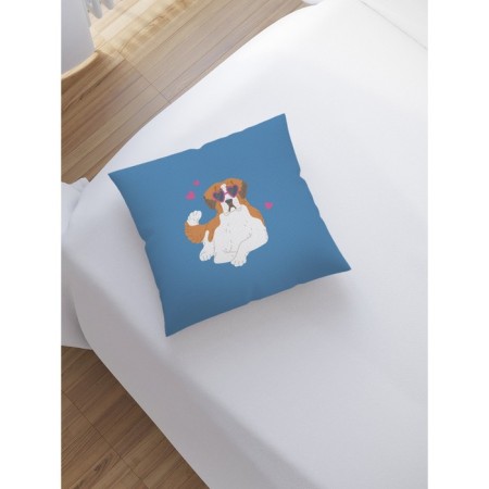 Decorative pillowcase "Business dog", on a zipper, size 45x45 cm-1