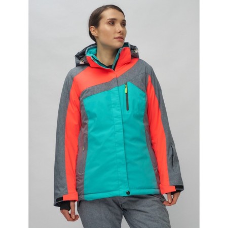 Ski suit female, size 44, green color-18