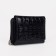 Women's wallet on the button, black color