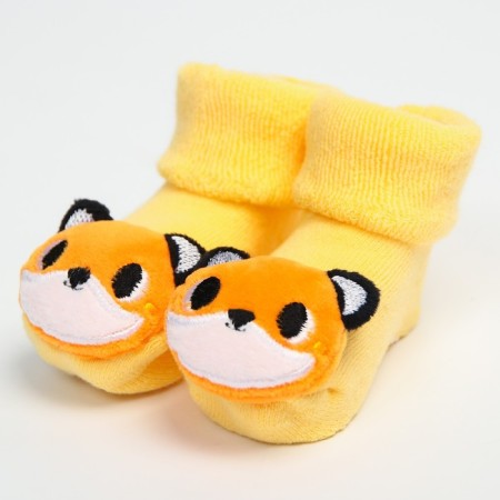 Set of socks - rattles "foxes", 2 pcs, crush me-4