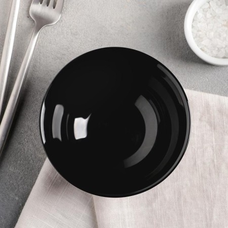 Salad glass -ceramic Carine noir uni, 300 ml, d = 12 cm, black color-1