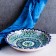 The plate of the Rishtan ceramics "Patterns", blue, deep, mix, 20 cm