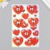 Holographic stickers (stickers) "hearts" 10x15 cm, 5-217