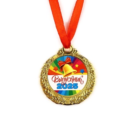 Children's medal for graduation "graduate 2025", Diam 4 cm-1