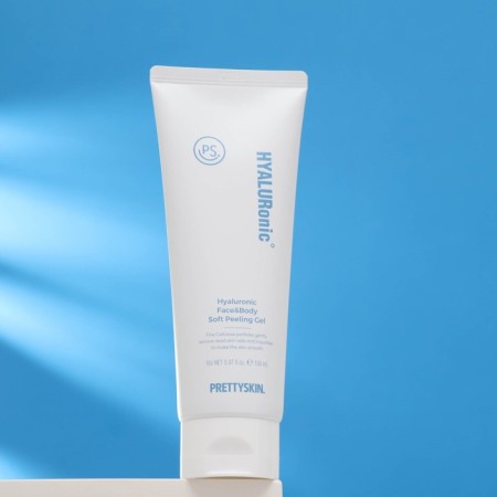 Soft pyling-sling for the face and body "Prettyskin", with hyaluronic acid, 150 ml-1