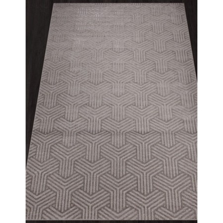 Rectangular carpet Merinos Sigma, size 80x150 cm, color Brown-Gray-1