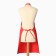 The apron is saved and the color is red, 65*75 cm, 100% p/e