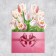 Volumetric postcard "Happy Birthday", tulips, 17 × 9 × 31 cm