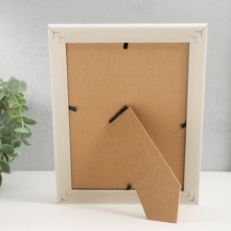 Photo frame plastic 13x18 cm "Golden waves and points" white 16.6x21.6 cm-4