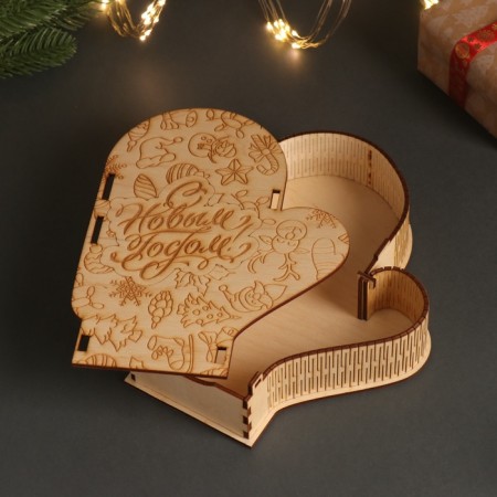 New Year's Basket-Varazhka "Happy New Year" 21x16x5 cm-4