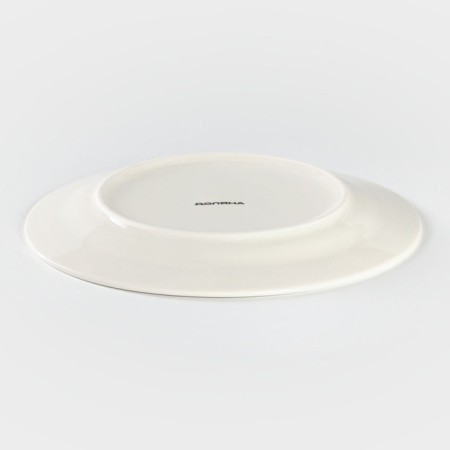 Porcelain dessert shade "lavender", d = 20.3 cm, white color-2