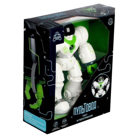Robot radio -controlled "patrol", light effects, Russian voiceing, white color-7
