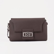Bag-mixer on the valve, external pocket, long belt, brown color