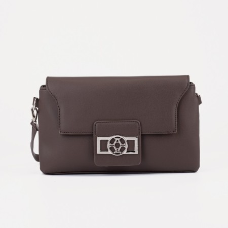 Bag-mixer on the valve, external pocket, long belt, brown color
