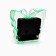 Clock - a boiler room "butterfly", discrete move, dial 5.5 cm, 9 x 8 cm, green