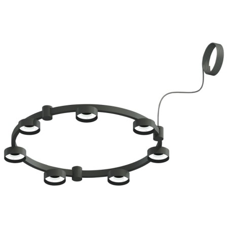 Techno Ring luminaire housing suspended for nozzles D85 Ambrella Light, Diy Spot, C9238, 7XGX53, Black Comple-1