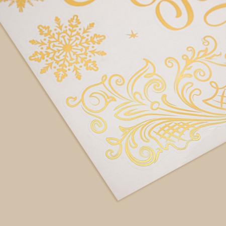 Vinyl stickers with foil "Winter holiday", 30 x 50 cm, New Year-1