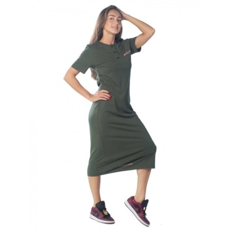 Women's dress W.W.F.H., Size 48, Khaki Color-1