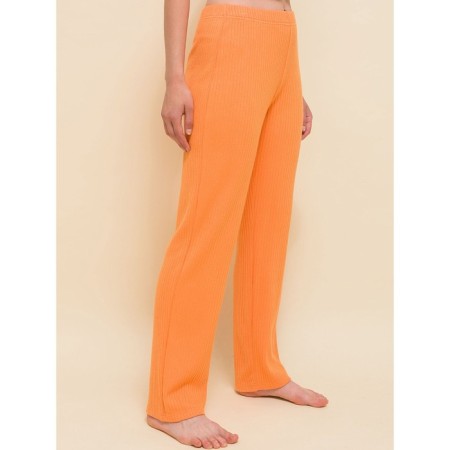 Female trousers, size 48, orange color-2