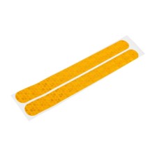 The sticker is reflective for a car, 16 × 1.5 cm, orange, set 2 pcs