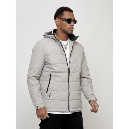 Male spring jacket, size 58, light gray color-6