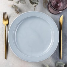 Small “watercolor” plate, d = 24 cm, light gray color