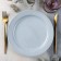 Small “watercolor” plate, d = 24 cm, light gray color