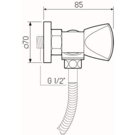 Shower mixer RMS SL119-003, two-wound, chrome-4