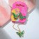 Set "chosen" 2 items: clips, pendant, spring butterflies, green color in gold