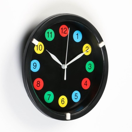Watch Wall "Color Figures", D-20 cm, discrete move-1