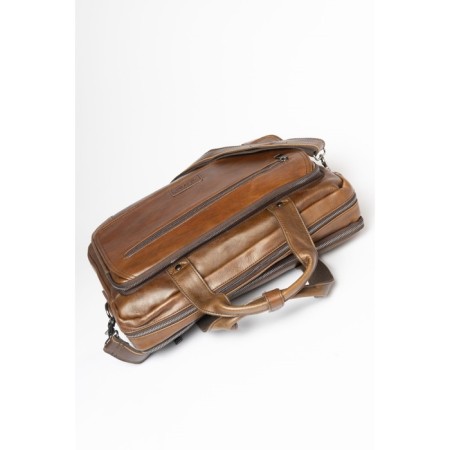 Male portfolio, genuine leather de-gosa brown, 40x11x32 cm-4