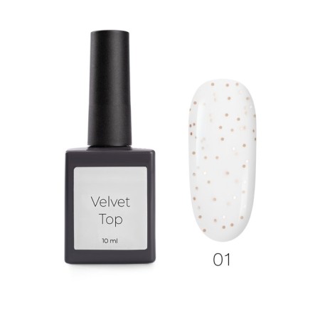 Matte fixer for gel polish with sparkles TNL SMUZI, No. 01, 10 ml