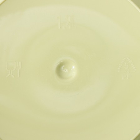 A bowl with a lid, 1.2 l, d = 18 cm, h = 8 cm, with decor, light color-5