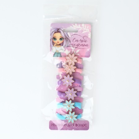 Hair elastic bands “most tender” 6 pcs, 3.5 x 3.5 x 1 cm-7
