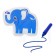 Bath toy with a “elephant” squeak + water pencil