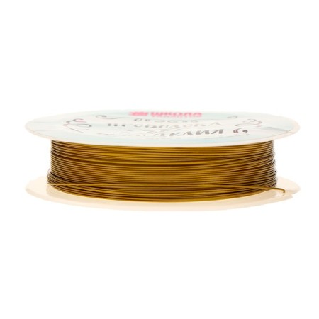 Wire for beadwork, diameter: 0.5 mm, length: 10 m, gold color-1