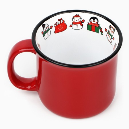 New Year's ceramic mug “Happy New Year!”, 450 ml, white color-4