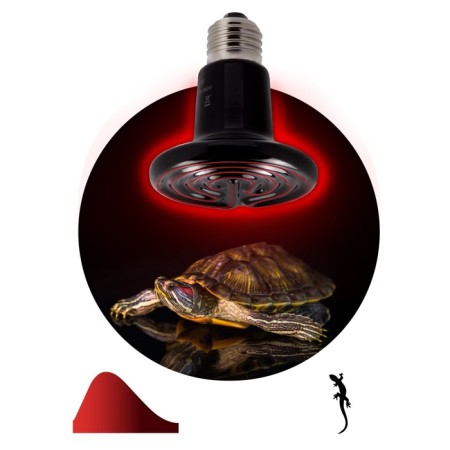 Infrared lamp, ceramic, for heating animals, 50 watts, E27, era-1
