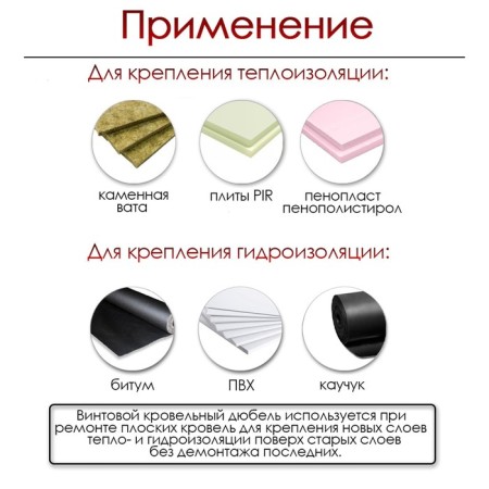 Tundra dowel, for thermal insulation, screw, 18x70 mm, 700 pcs-1