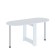 Folding table "SP-17", 916 (1574) × 674 × 740 mm, white color