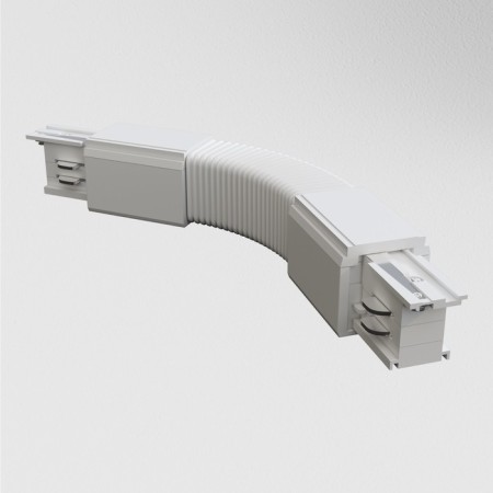 The Connector is flexible for the Technical Tracf-31W overhead track system, 24,2x3.3.2 cm, white color-1
