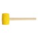 Kiyanka scrap, wooden handle, yellow rubber, 65 mm, 600 g