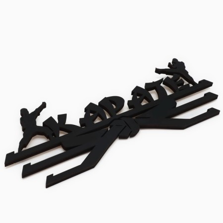 Medal "karate" black color, 29 cm × 9.5 cm-1
